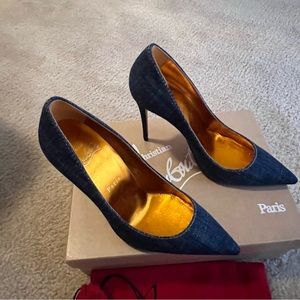 BRAND NEW NEVER WORN/Christian Louboutin - classic blue denim